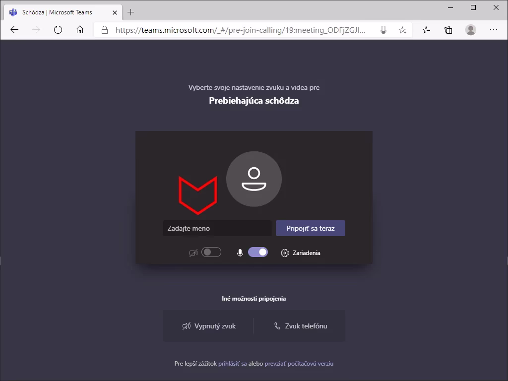 zadajte-meno_v2 Zadanie mena počas pripájania na meeting v MS Teams